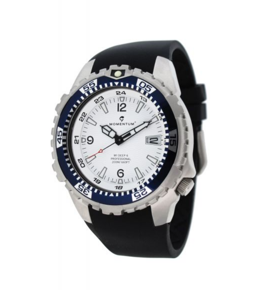 Momentum M1 DEEP 6, SS, SAPPHIRE, LRG, WHITE, BLACK 'FITTED' RUBBER