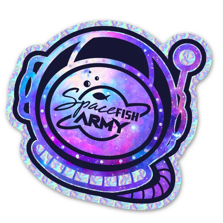 Holographic Galaxy Helmet Sticker