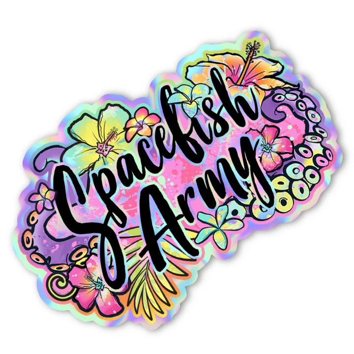 Holographic Octofloral Sticker