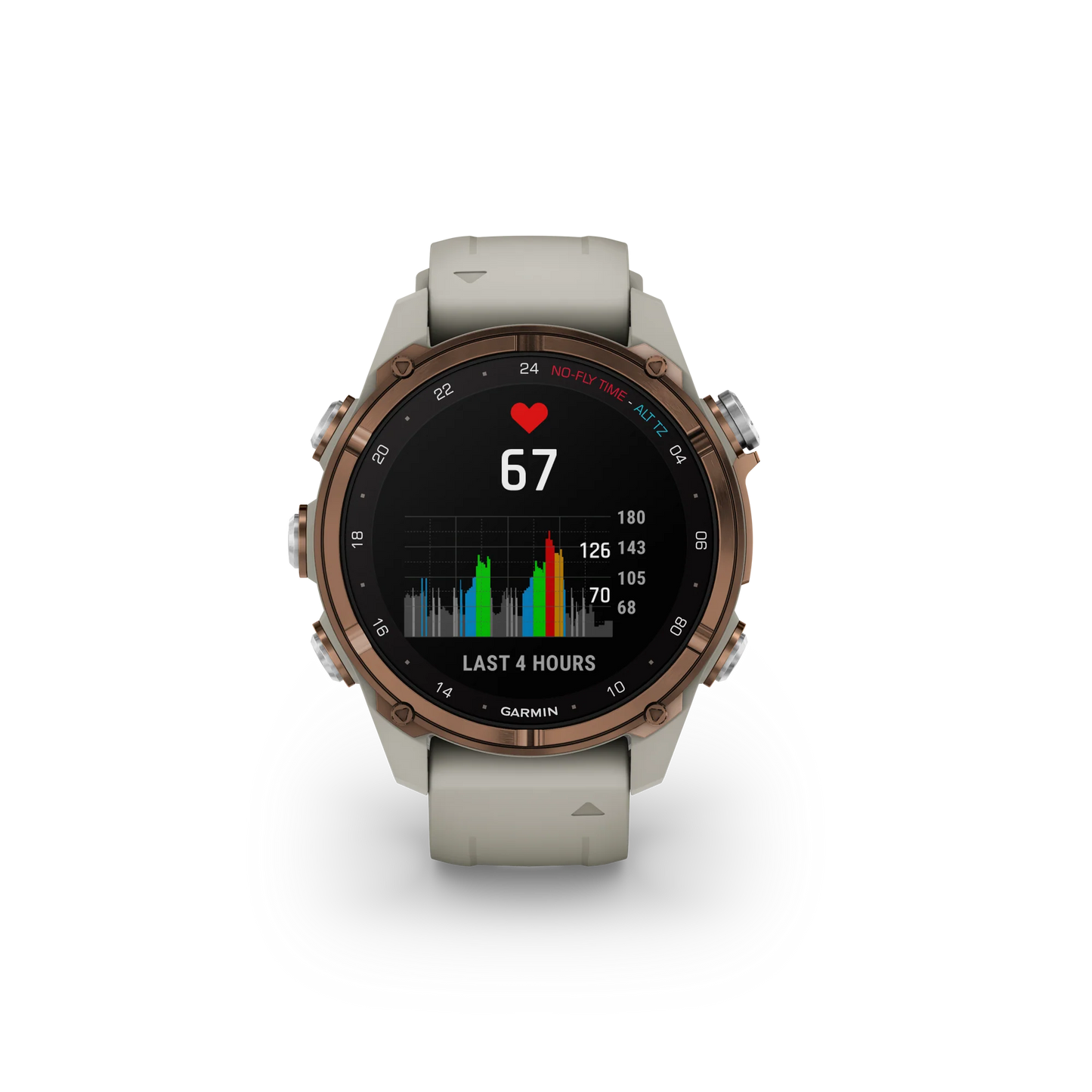 Garmin Descent Mk3I Dive Computer 43Mm Bronze Pvd Titanium With French Grey Silicone Band