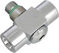 3/8 UNF 90° Low Pressure Double Hose Adaptor