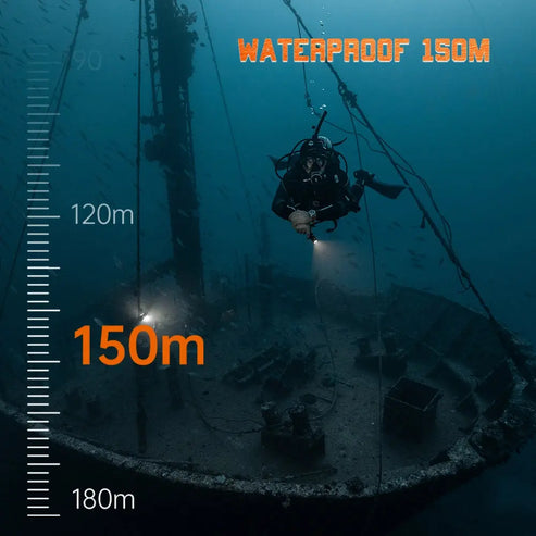 OrcaTorch D710V MK2 Diving Flashlight for Underwater Photography