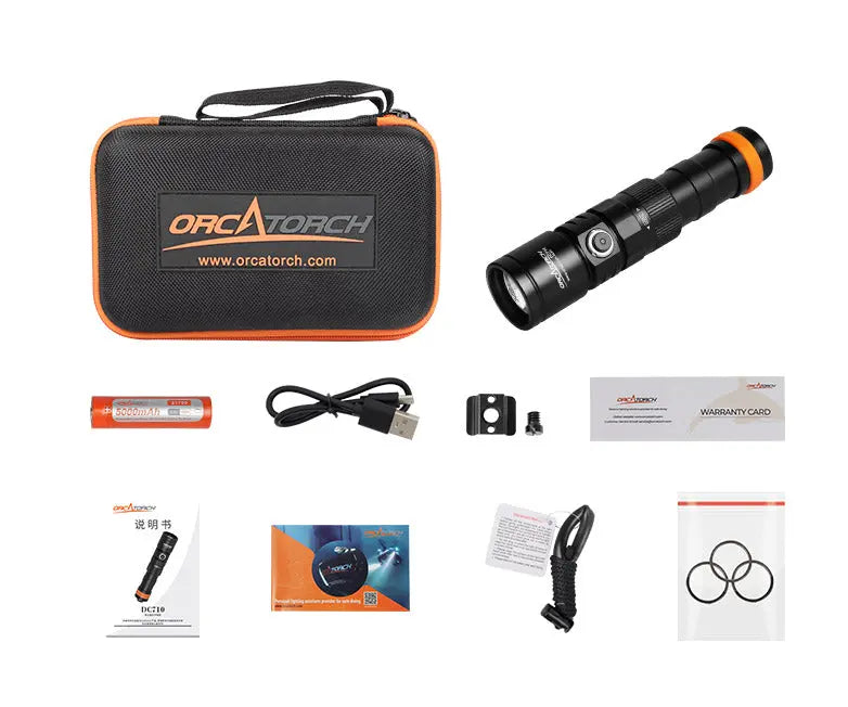OrcaTorch DC710 Scuba Dive Light