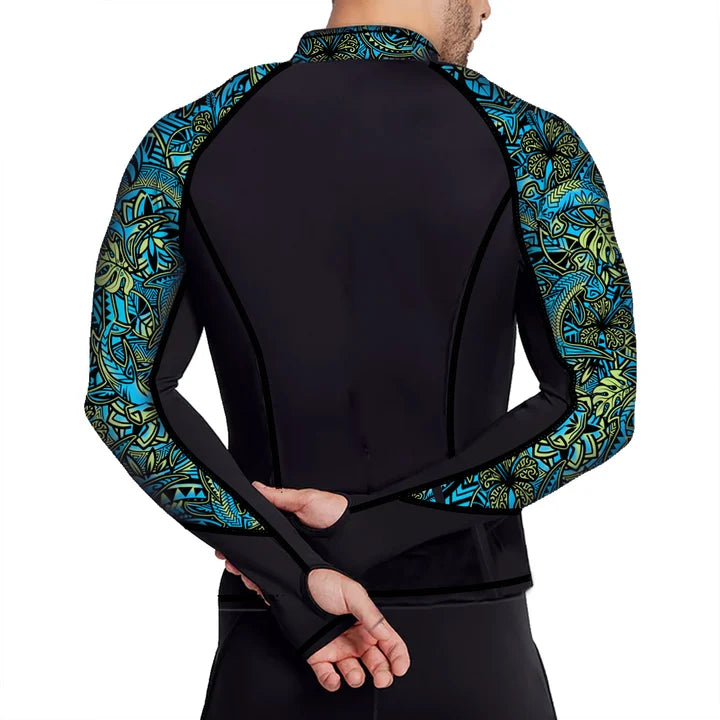 Eco-friendly Full Zip Up Rash Guard