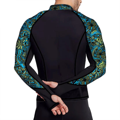Eco-friendly Full Zip Up Rash Guard