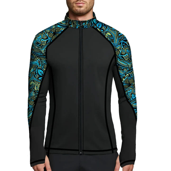 Eco-friendly Full Zip Up Rash Guard