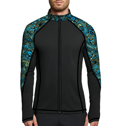 Eco-friendly Full Zip Up Rash Guard